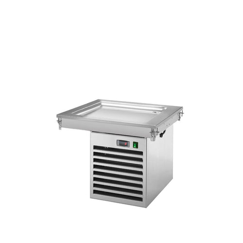 Sisäänrakennettava kylmälevy - 800 mm - +2–+8 °C - 2 x GN 1/1 - 350 W