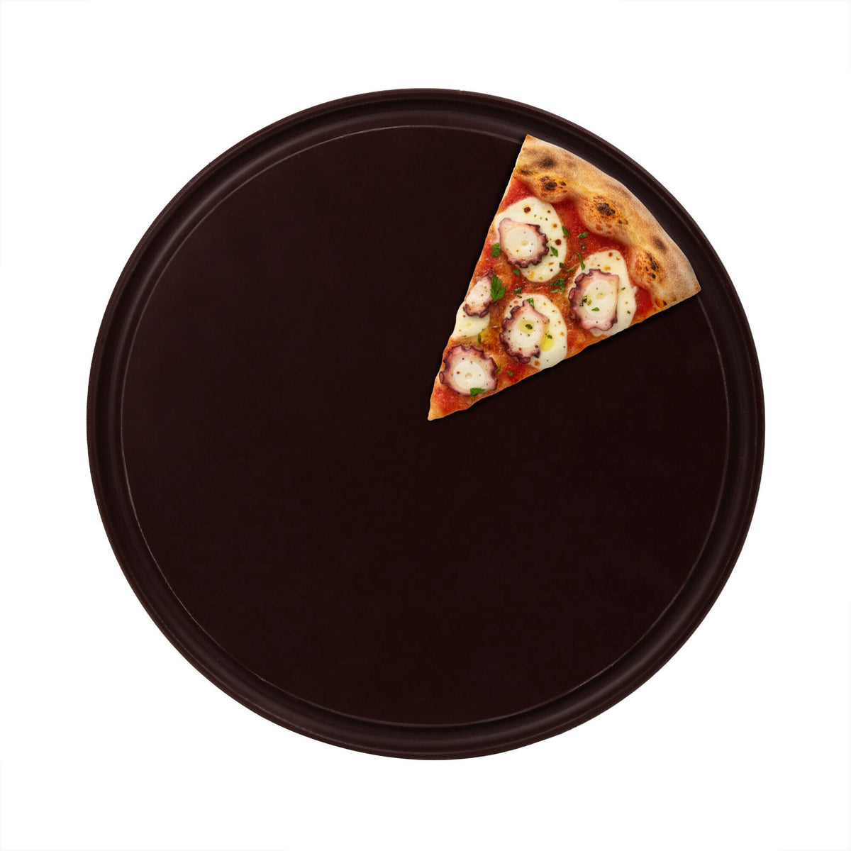 (12 kpl) pizzalautanen - polyeteeni - Ø 320 mm - ruskea