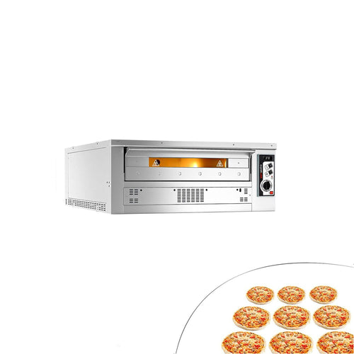 Kaasukäyttöinen pizzauuni (samottikivipohja) -  9 x Ø 33 cm - enintään 370 °C - Manuaalinen