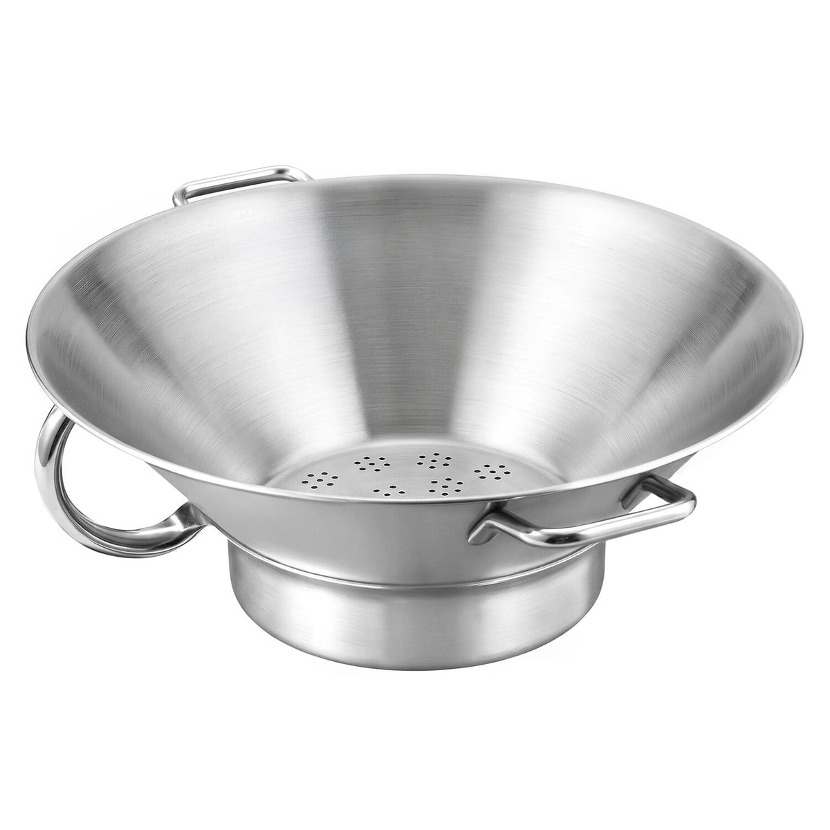 French Fries Colander – Ø41 cm - stainless steel - side handles - removable bowl
