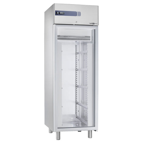 Bakery Fridge Stainless steel PREMIUM PLUS - EN 600x400mm - 585L - with 1 glass door