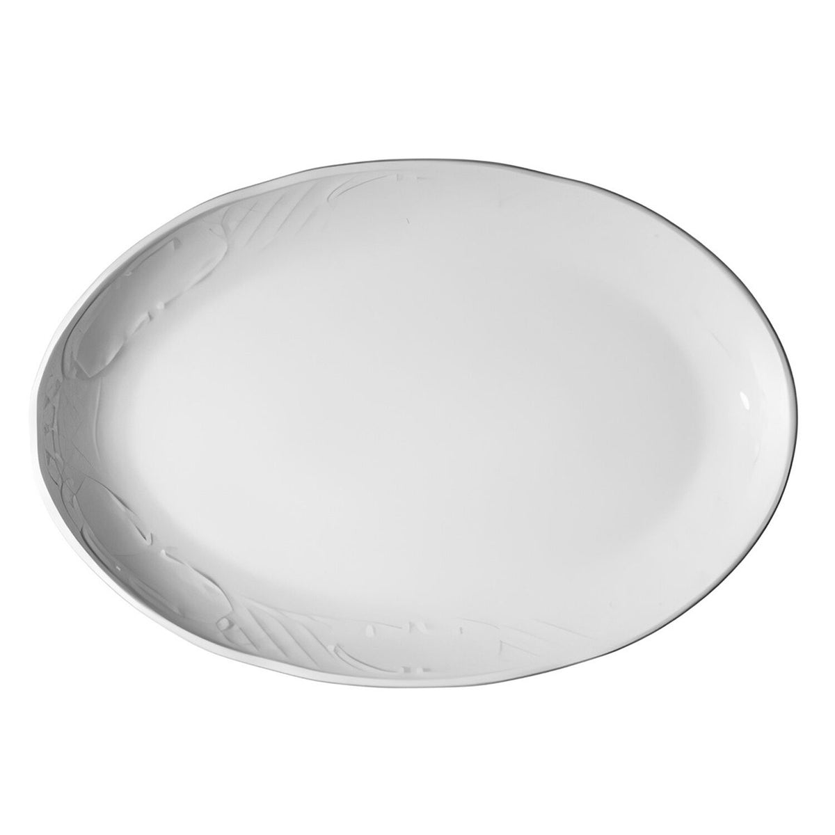 (12 kpl) CLASSICO - lautanen - Dönerteller - ovaali - posliini - 320x320 mm - valkoinen