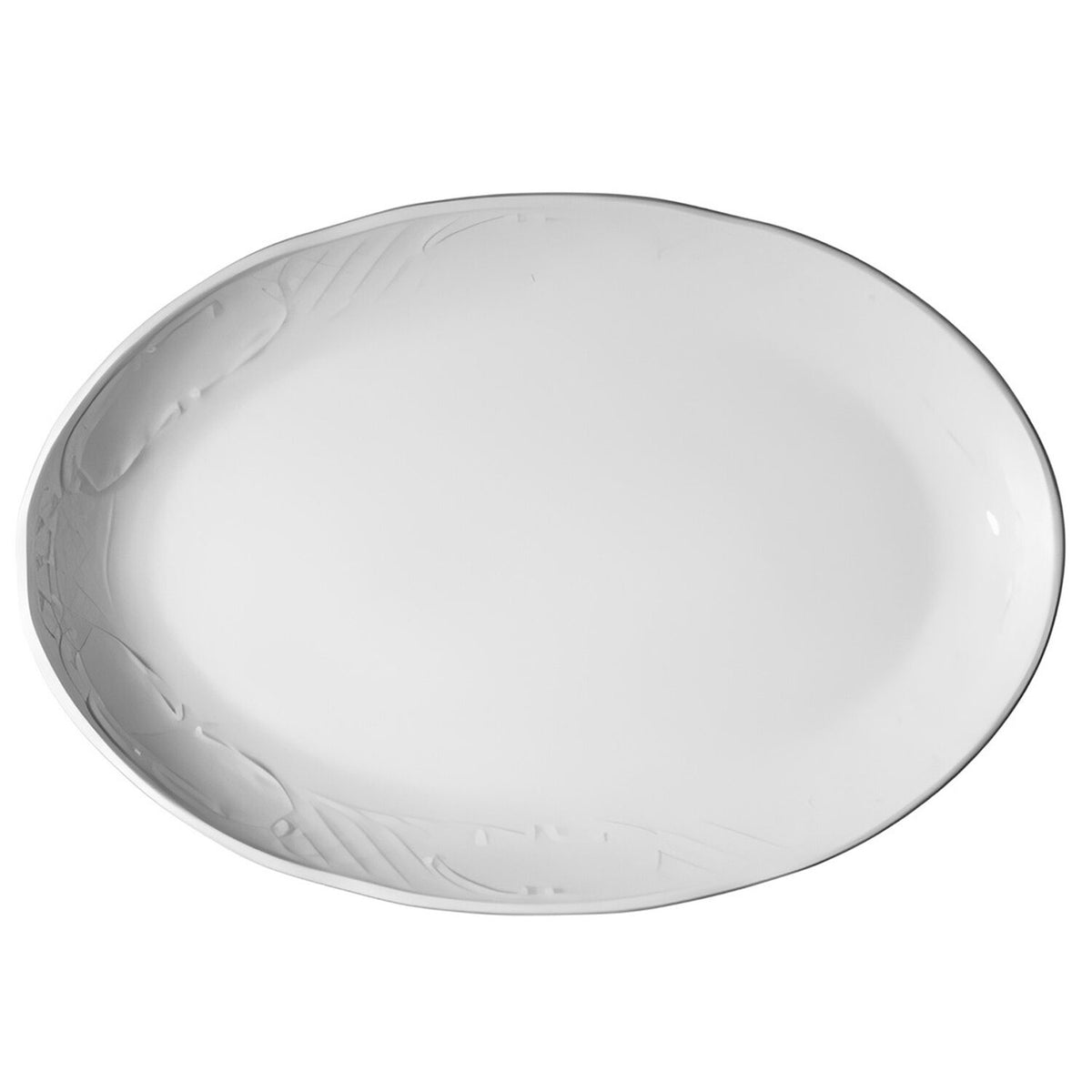 (12 kpl) CLASSICO - tarjoilulautanen/astia - döner-tarjoilulautanen - ovaali - posliini - 360x360 mm - valkoinen