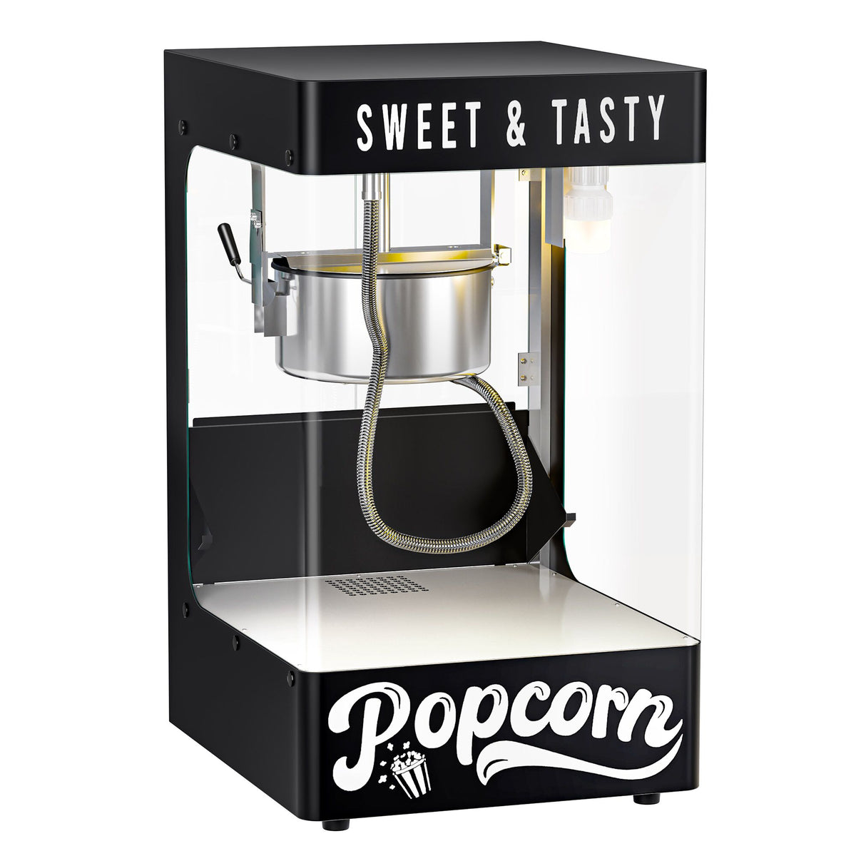 Popcornkone - 1,31 kW - 5 kg/h - varustettu: 1 kattila - musta