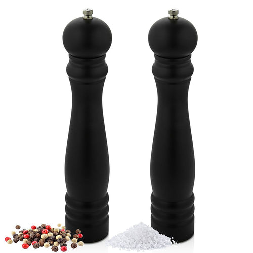 (12 kpl) Suola- ja pippurimyllyt - Puu - Korkeus: 300 mm - musta