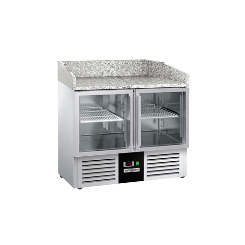 Pizzakylmäpöytä PREMIUM - 935x700 mm - 2 lasiovea