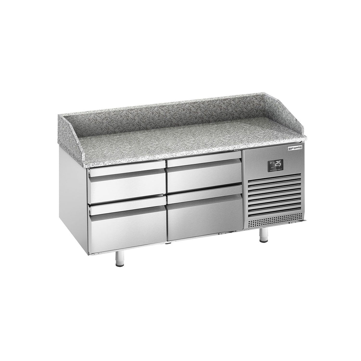 Pizzakylmäpöytä PREMIUM PLUS - 1490x700 mm - 4 vetolaatikkoa