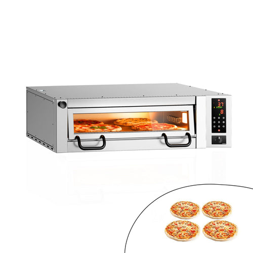 Sähköinen pizzauuni Power  (samottikivipohja) - 1030x1112 mm - 4 x Ø 34 cm - enintään 450 °C - Digitaalinen