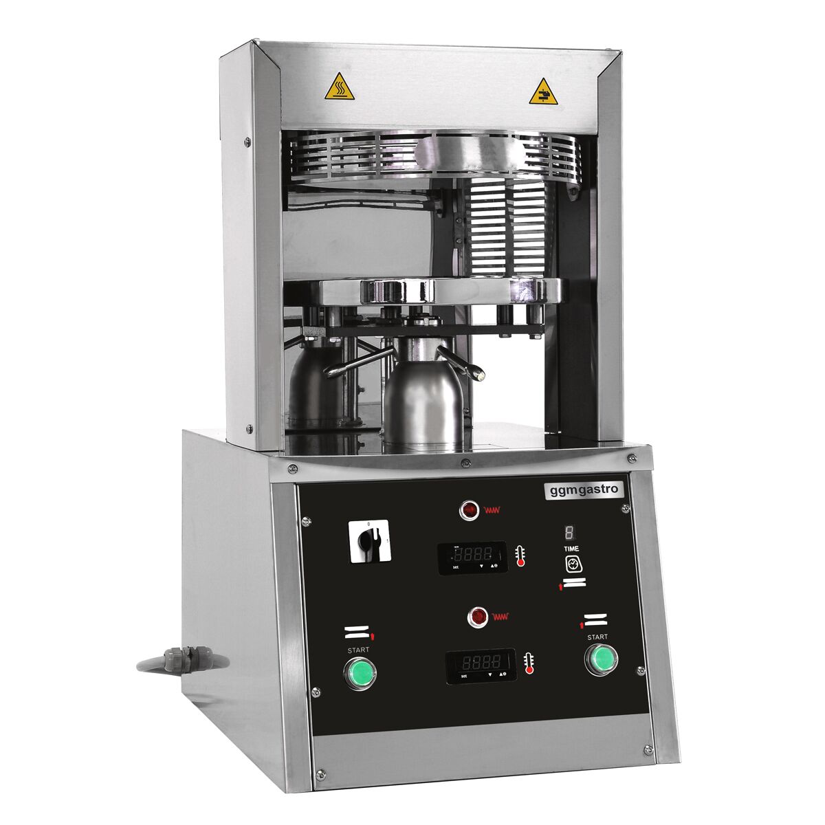 Commercial Heated Pizza Dough Press - for Pizza Bases Ø330mm (13") - Dough 100-270g - 3-Phase