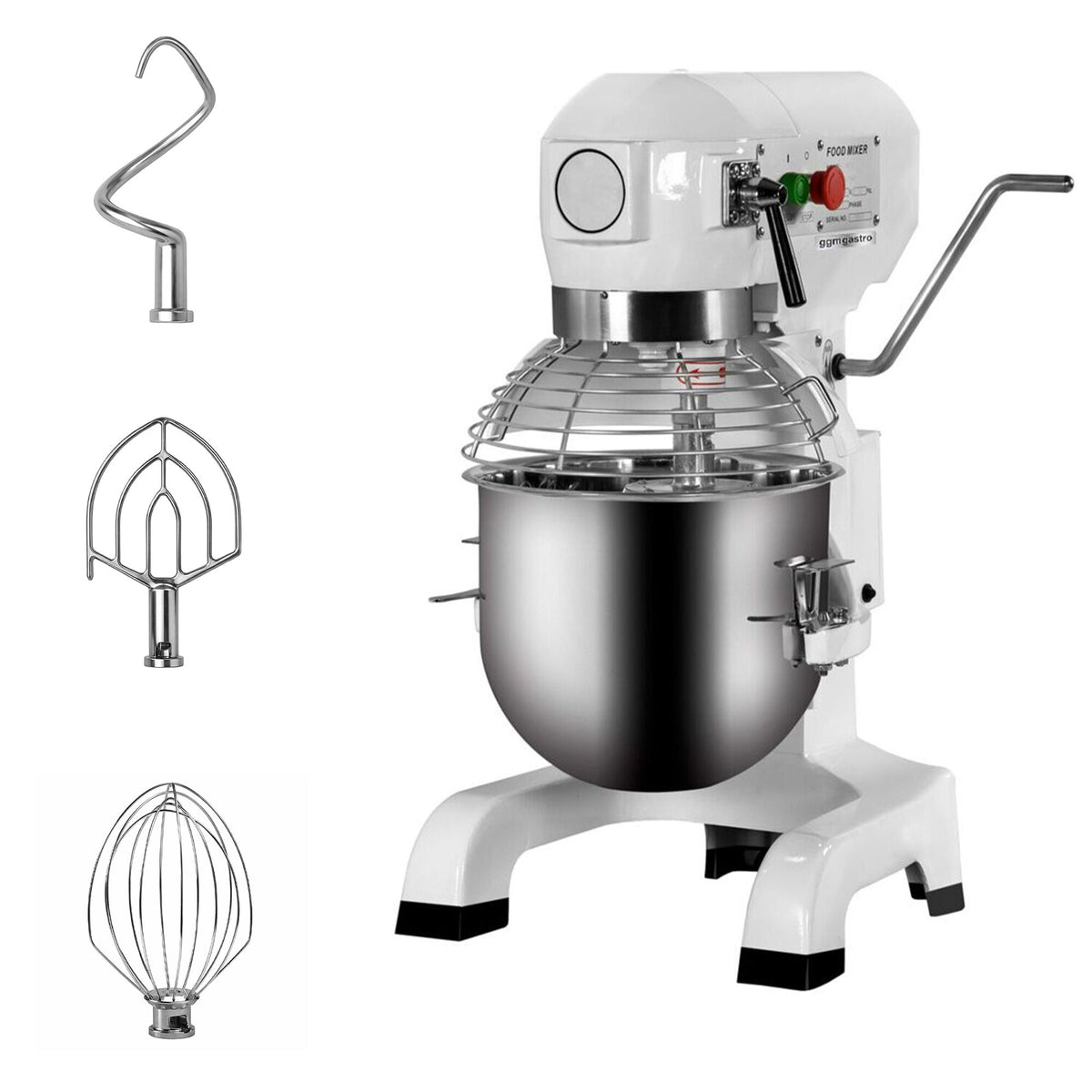 Yleiskone - 20 l - 750 W - sisältää 3 sekoituspäätä
