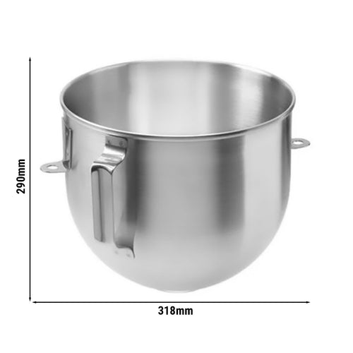 Planeettasekoittimen ruostumaton teräskulho - 318x318x290 mm - 20 tartalettia varten - yhteensopiva: PRMH20 & PRMSH20
