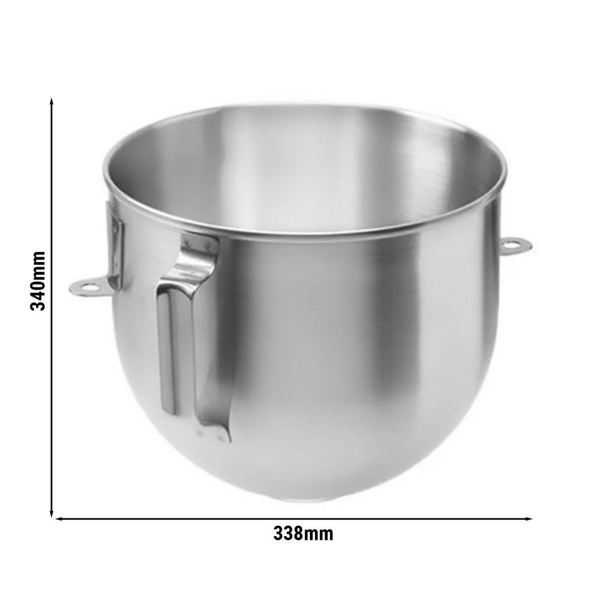 Planeettasekoittimen ruostumaton teräskulho - 338x338x340 mm - yhteensopiva: PRMH30 & PRMSH30