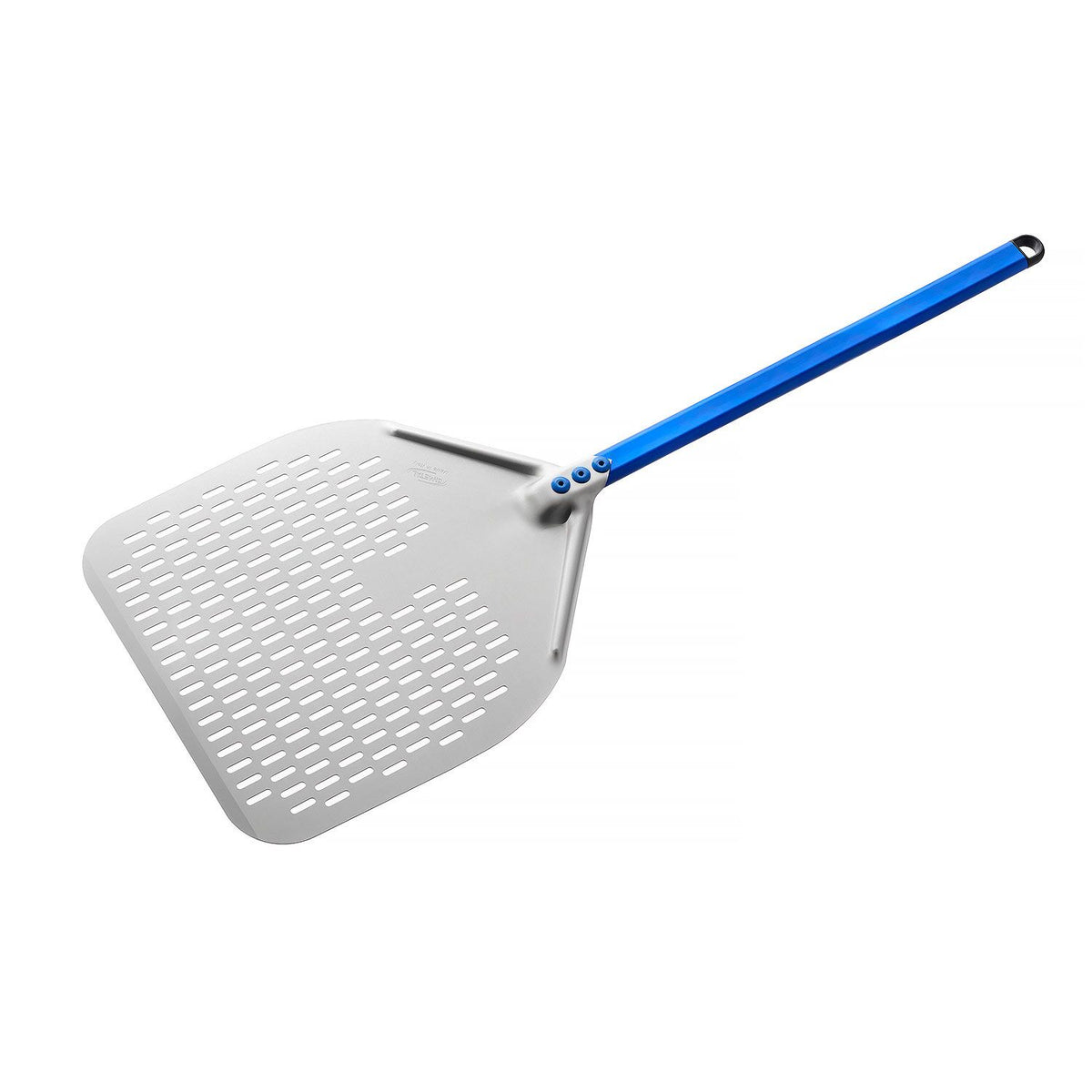 Pizzalapio - AZZURRA - alumiini - rei'itetty - 300x300 mm - alumiinivarsi 60 cm