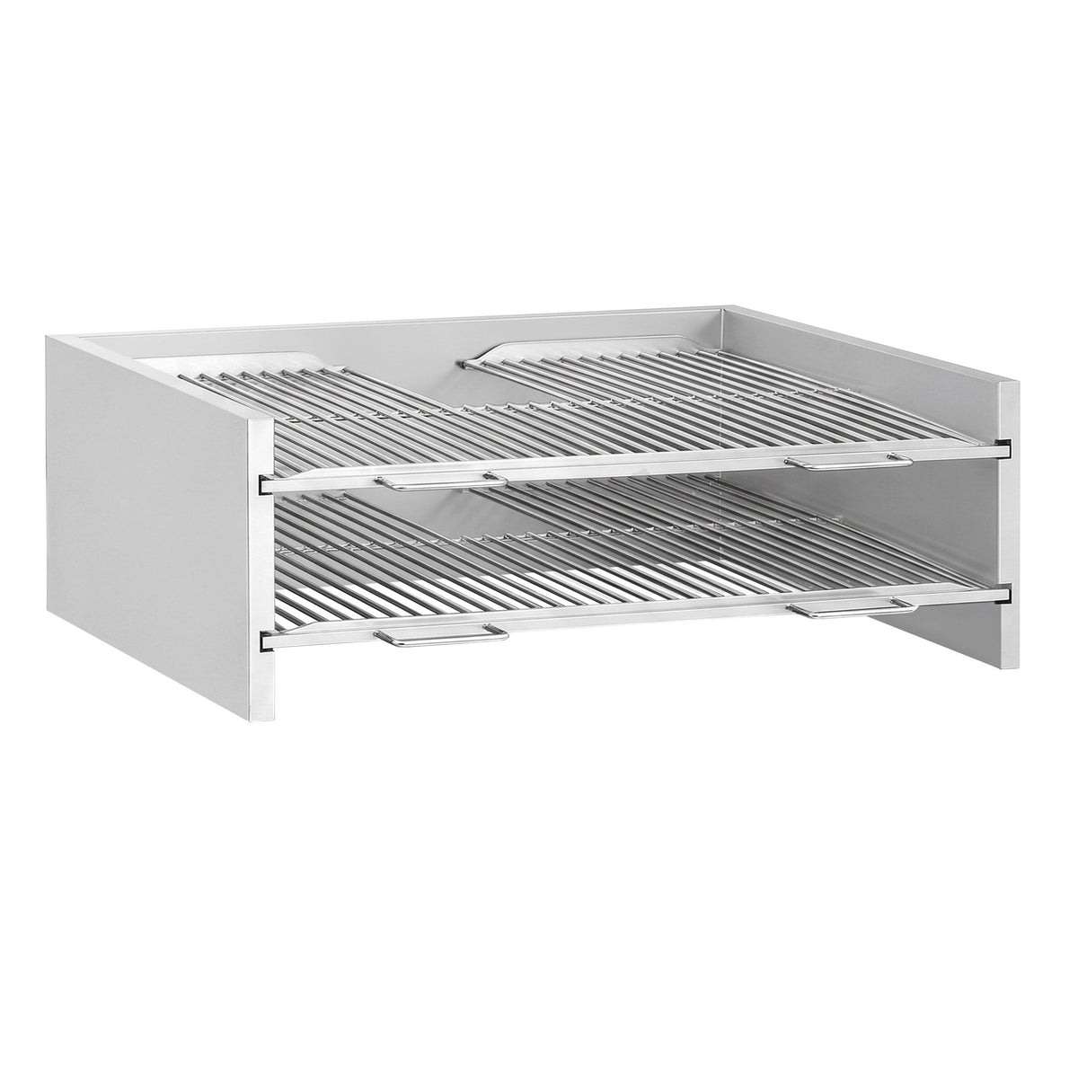 Lisätaso hiiligrilliin - 890x825 mm; 210 mm korkeus - ruostumaton teräs - yhteensopiva: CHOE - sis. 2 ritilää