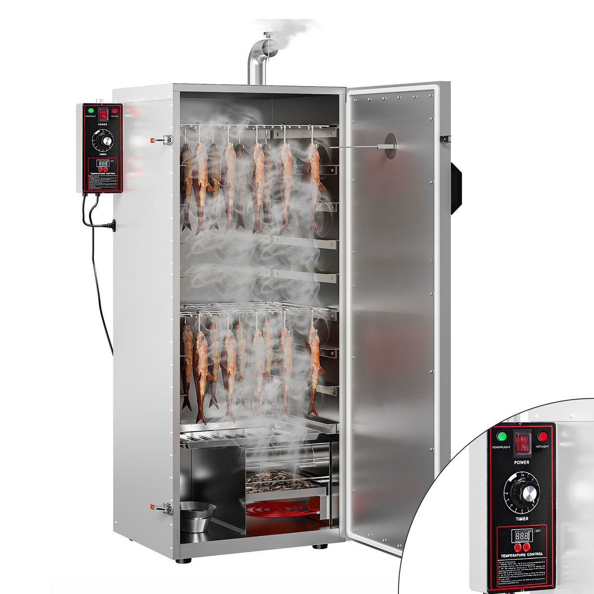 Mini Smoker Oven - Digital - with 8 Racks - 500x447mm