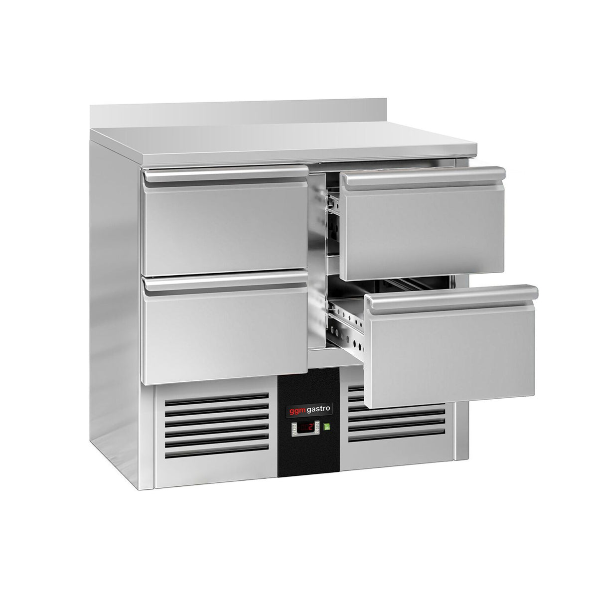 Kylmäpöytä PREMIUM - 900x700 mm - 240 l - 4 laatikkoa - Takakoroke