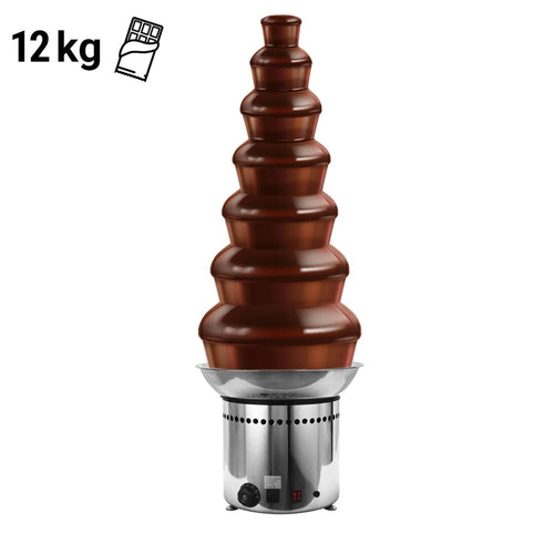 Commercial Chocolate Fountain - Cascade Waterfall - 7-Tier - Capacity: 12kg - 400W - Height: 1000mm