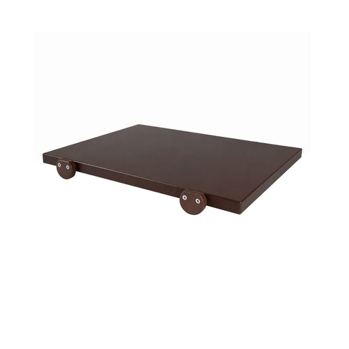 Leikkuulauta - 250x400 mm - Paksuus: 20 mm - HACCP-yhteensopiva - Polyeteeni - Ruskea - Liukuestojaloilla - Työtason reunastopparilla