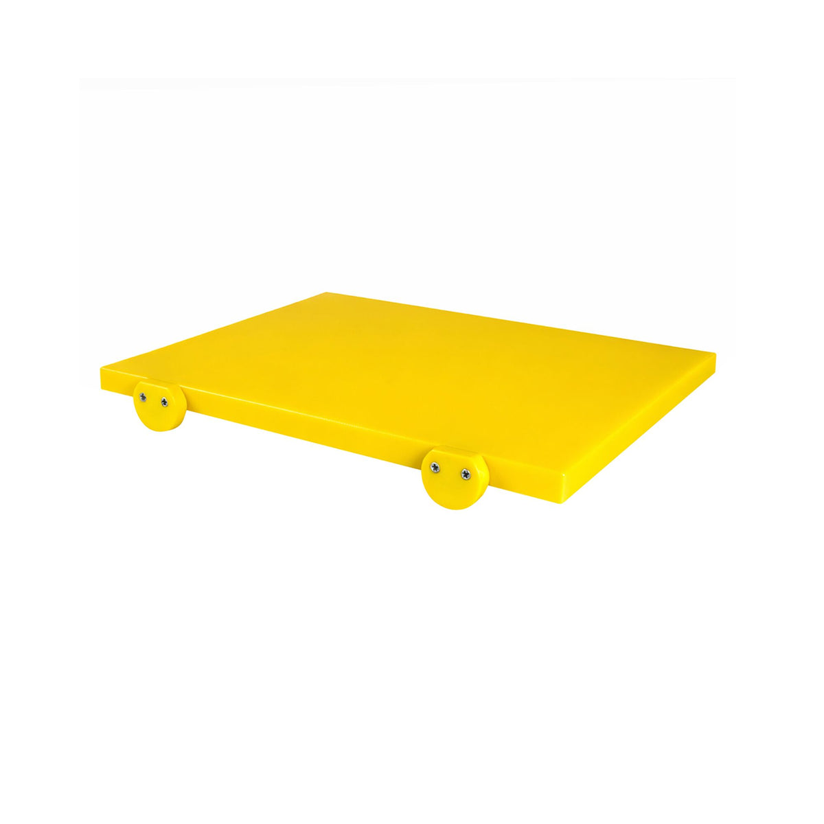 Leikkuulauta - 250x400 mm - Paksuus: 20 mm - HACCP-yhteensopiva - Polyeteeni (PE500) - Keltainen - Liukuestojaloilla