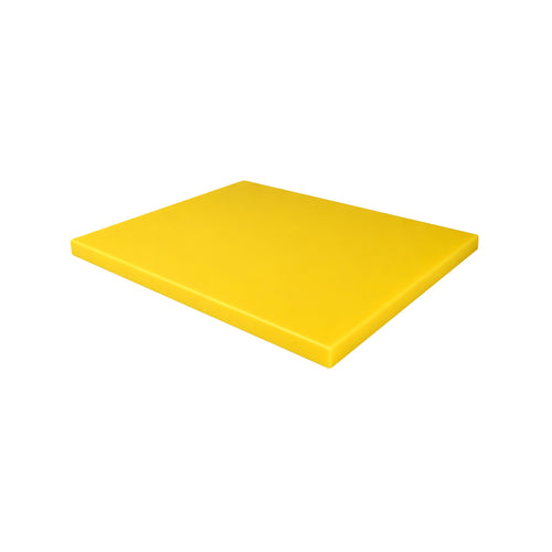 Leikkuulauta - 250x400 mm - Paksuus: 20 mm - HACCP-yhteensopiva - Polyeteeni (PE500) - Keltainen - Liukuestepinnalla