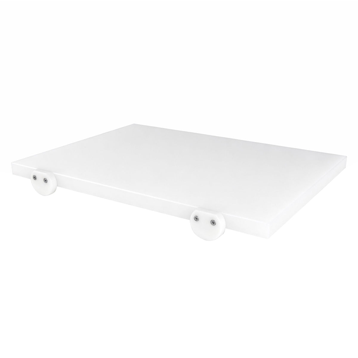 Leikkuulauta - EN 600x400 - Paksuus: 20 mm - HACCP-yhteensopiva - Polyeteeni - Valkoinen - Liukuestojaloilla