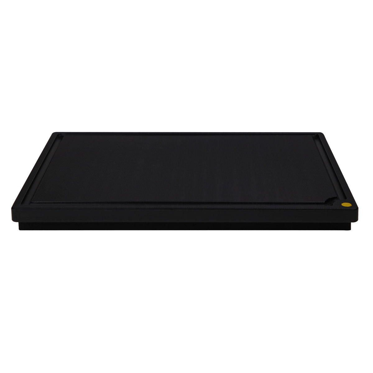 Chopping Board with Juice Groove - 265x325mm - Thickness: 20mm - HACCP-Compliant - Polyethylene - Black