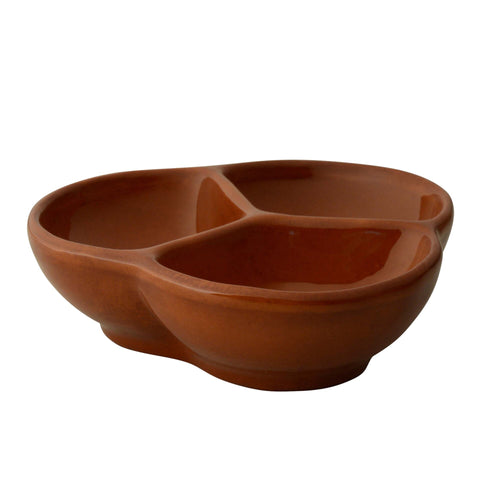 (6 kpl) Tarjoilukulho - CLASSICO - steingut - 130x130 mm - 3-osainen, konepesunkestävä, mikroaaltouunin kestävä, uuninkestävä, ammattilaatu - ruskea