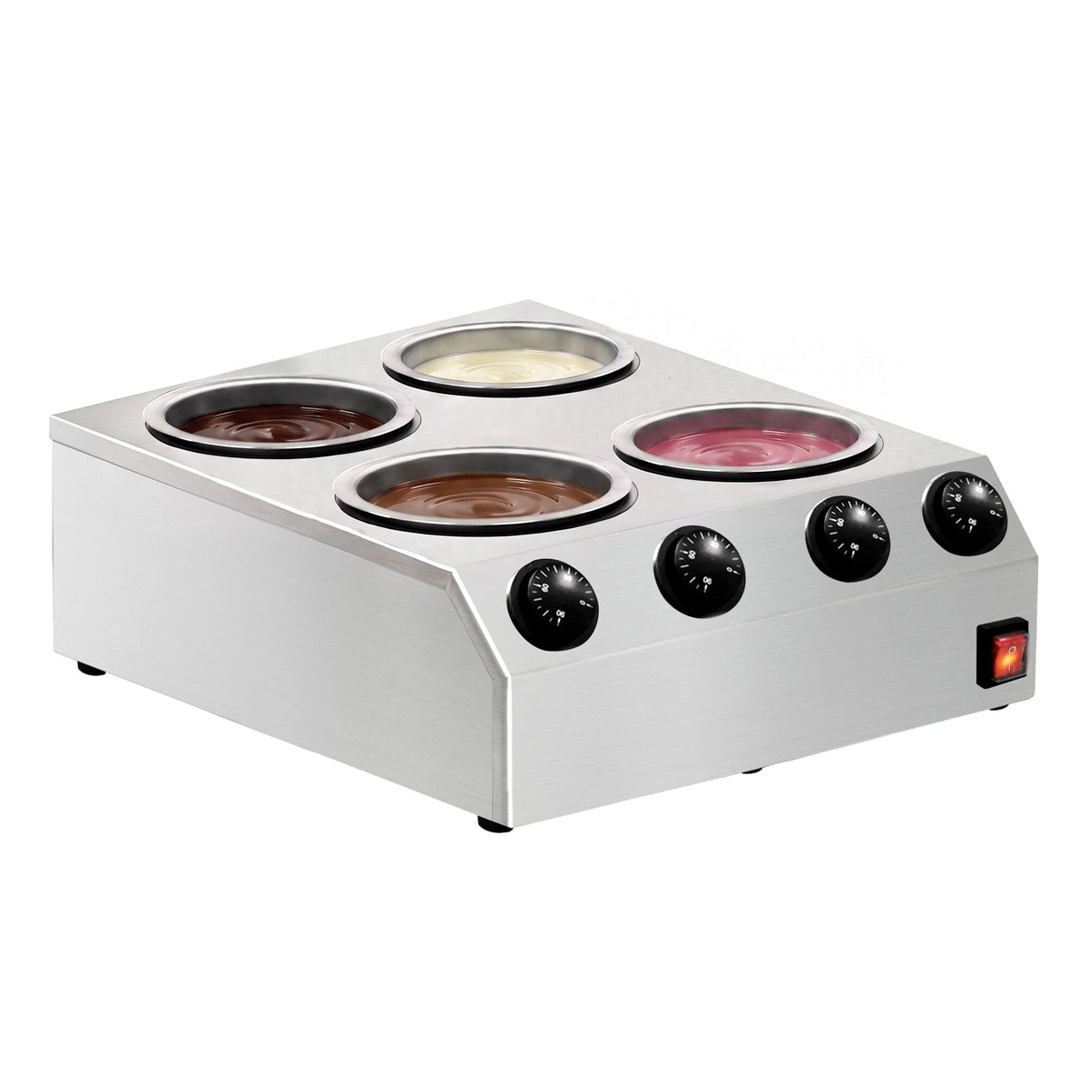 Suklaan sulatuslaite - 4x 2 l - 1,2 kW - sis. 4 kantta