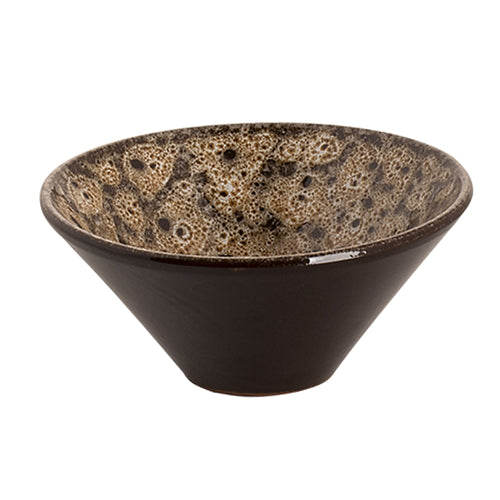 (24 kpl) tarjoilukulho - SABANA - steinzeug - 100 ml - pyöreä - Ø 100 mm - konepesunkestävä, mikron ja uunin kestävä, ammattilaatu - ruskea/valkoinen