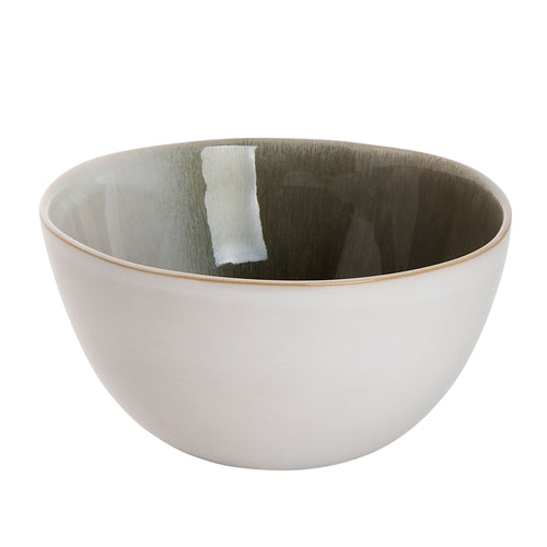 (6 kpl) Tarjoilukulho - Nordic - 900 ml - pyöreä - Ø 150 mm - pinoutuva, konepesunkestävä, mikronkestävä, uuninkestävä, ammattilaatu - vihreä/valkoinen