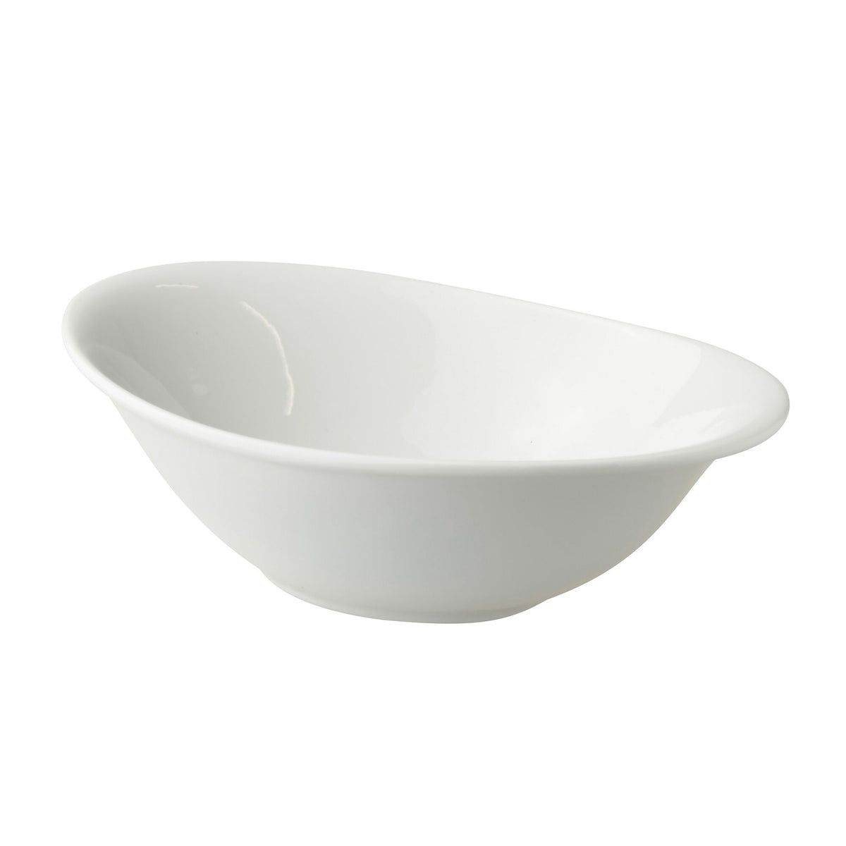 (6 kpl) tarjoilukulho - WHITE DELIGHT - posliini - 450 ml - soikea - 210x135 mm - pinoutuva, konepesunkestävä, mikroaaltouunin ja uunin kestävä - valkoinen