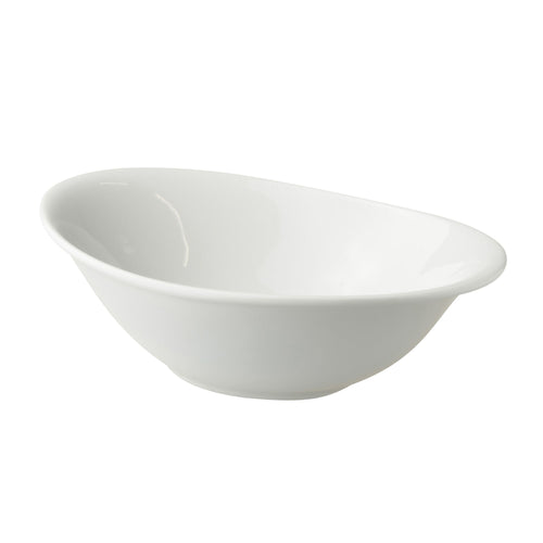 (6 kpl) tarjoilukulho - WHITE DELIGHT - posliini - 450 ml - soikea - 210x135 mm - pinoutuva, konepesunkestävä, mikroaaltouunin ja uunin kestävä - valkoinen