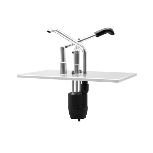Commercial Sauce Dispenser with Pump - suitable for GN 1/3 containers - Stainless steel - 325x176x350mm - adjustable dose