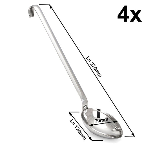 (4 kpl) Tarjoilukauha - Pituus: 270 mm - ruostumaton teräs