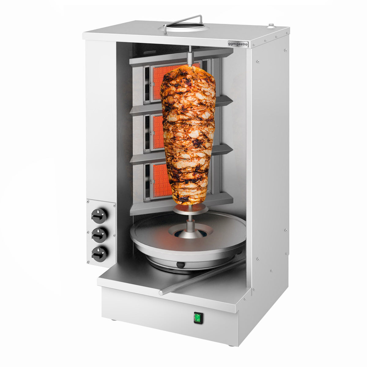 Kaasu Shawarma-grilli - 3 poltinta - 10,5 kW - max. 40 kg lihaa