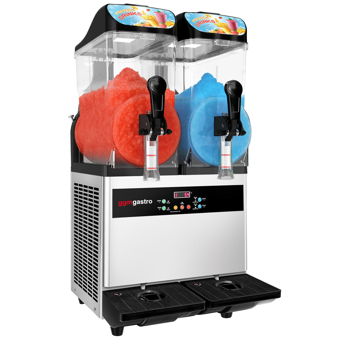 Slush-kone - 2 x 12,0 l - 850 W - Digital - Musta/Hopea