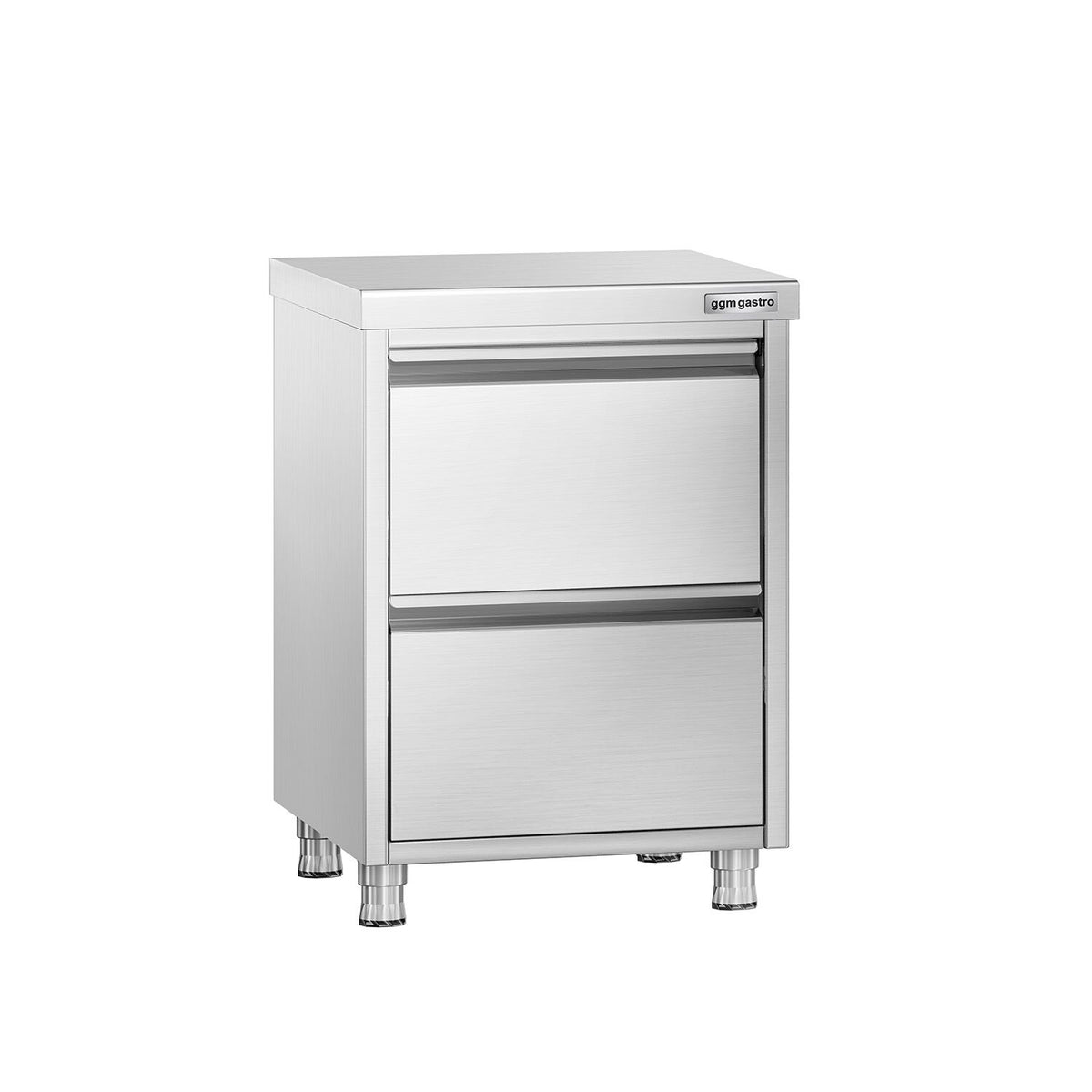 Commercial Drawer Cabinet PREMIUM - Stainless Steel - with 2 Drawers - 500x600mm