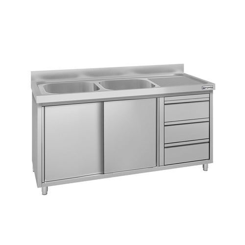 RST-allaskaappi ECO - 1400x700mm - 3 laatikkoa ja 2 allasta jäljellä
