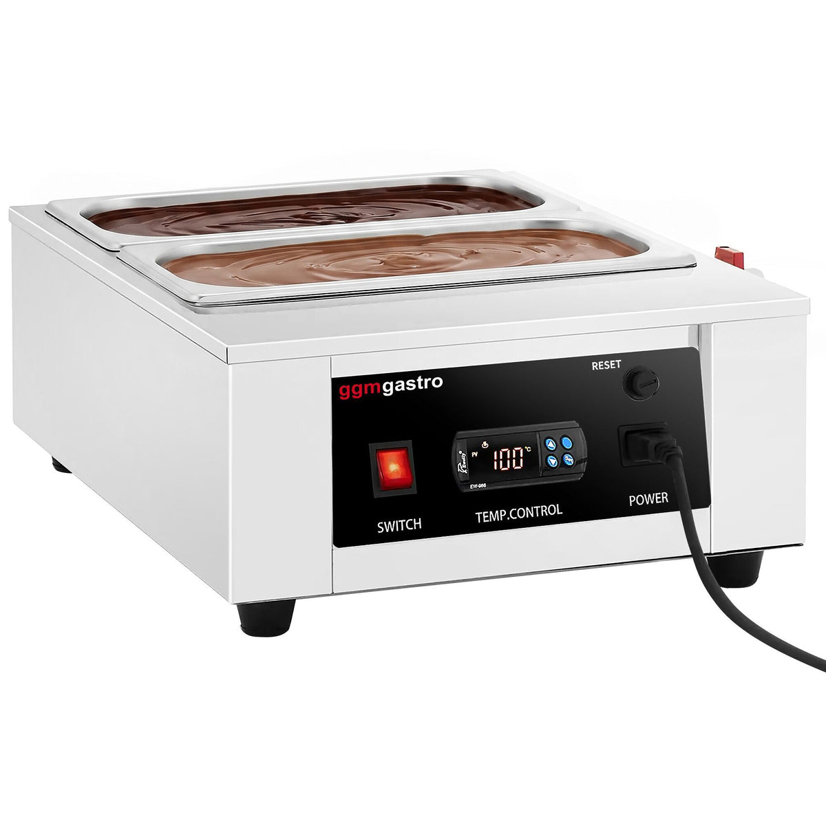 Suklaan sulatuslaite - 2x GN 1/3 - 1,5 kW - sis. 2 kantta ja 2 GN 1/3 -astiaa
