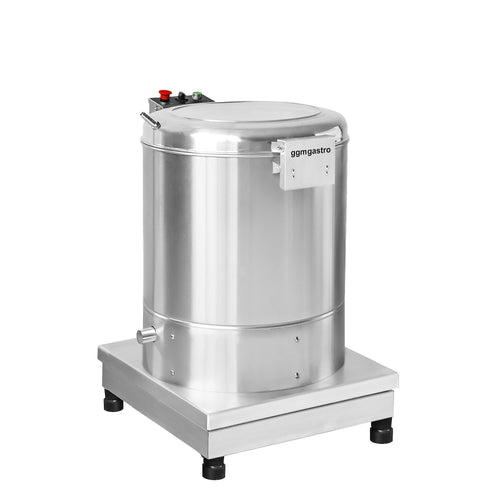Commercial Electric Salad Spinner - 35L - 70kg/h - 230V - 370W - 1400rpm - Stainless steel - incl. drain pipe - Grey