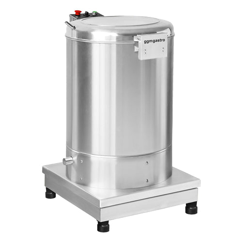 Commercial Electric Salad Spinner - 70L - 140kg/h - 230V - 550W - 1400rpm - Stainless steel - incl. drain pipe