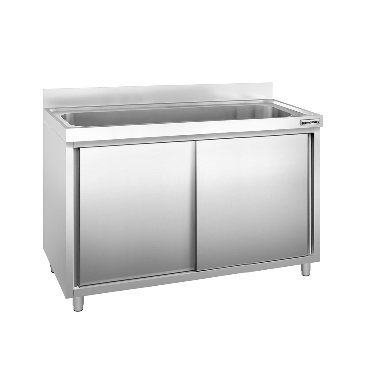 Allaskaappi PREMIUM - ruostumattomasta teräksestä - 1400x600 mm - 1 allas