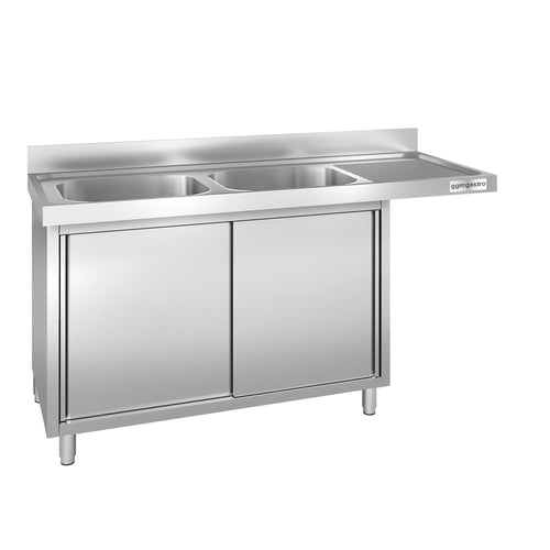 Allaskaappi astianpesukoneelle - 2000x600 mm - 2 allasta, vasemmalla