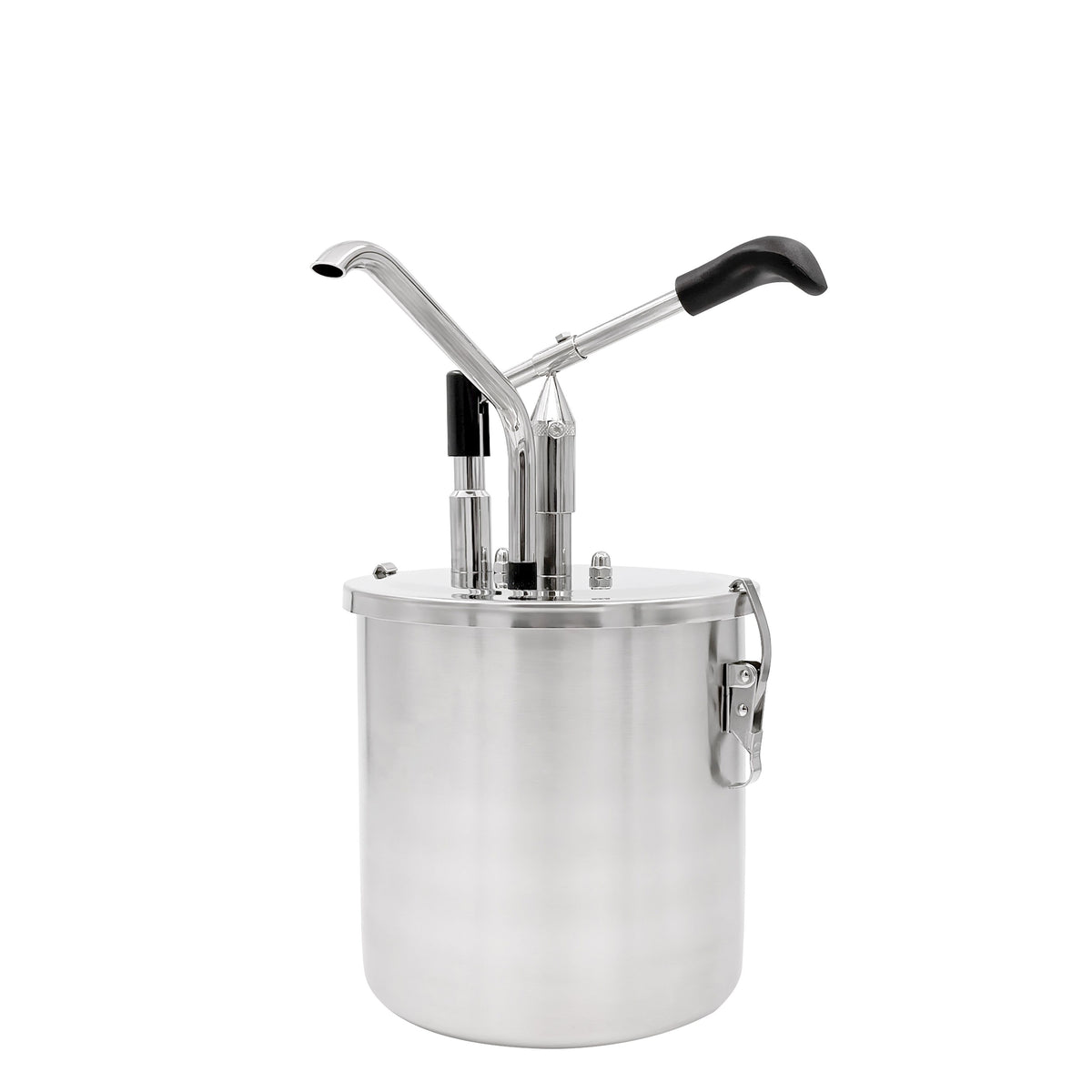 Commercial Sauce Dispenser with Pump - ECO - 4 litres - Stainless steel - 188x335mm - adjustable dose - with container