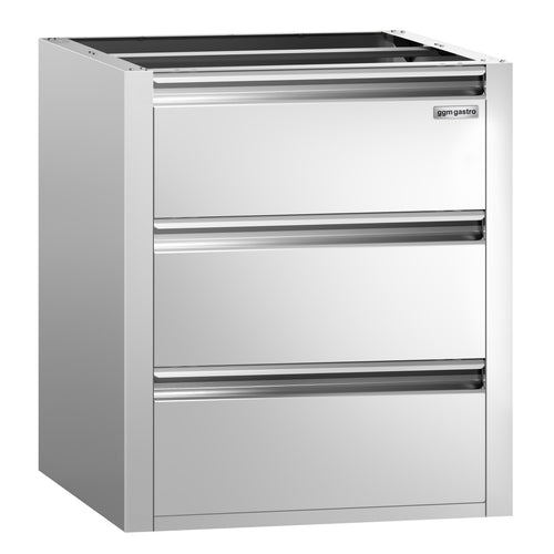 Laatikosto ECO - 3 vetolaatikkoa - Alakaappimoduuli 400x560 mm - 400x560 mm - sopii ATK 600 -malleihin