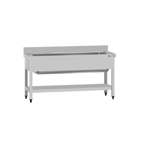 RST-tiskipöytä ECO - 1400x600 mm - alahyllyllä - 1 allas