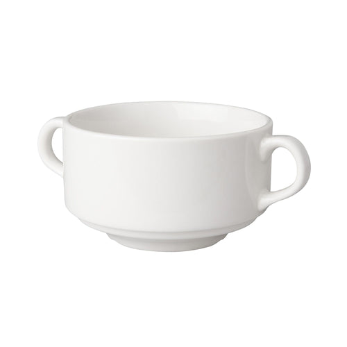 (6 pcs) BUDGETLINE - Handled Soup Cup - Mammoet - Ø 105mm - White