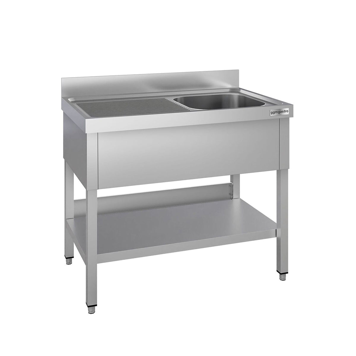 Tiskipöytä ECO - 1200x700 mm - alahyllyllä - 1 allas - allas oikealla