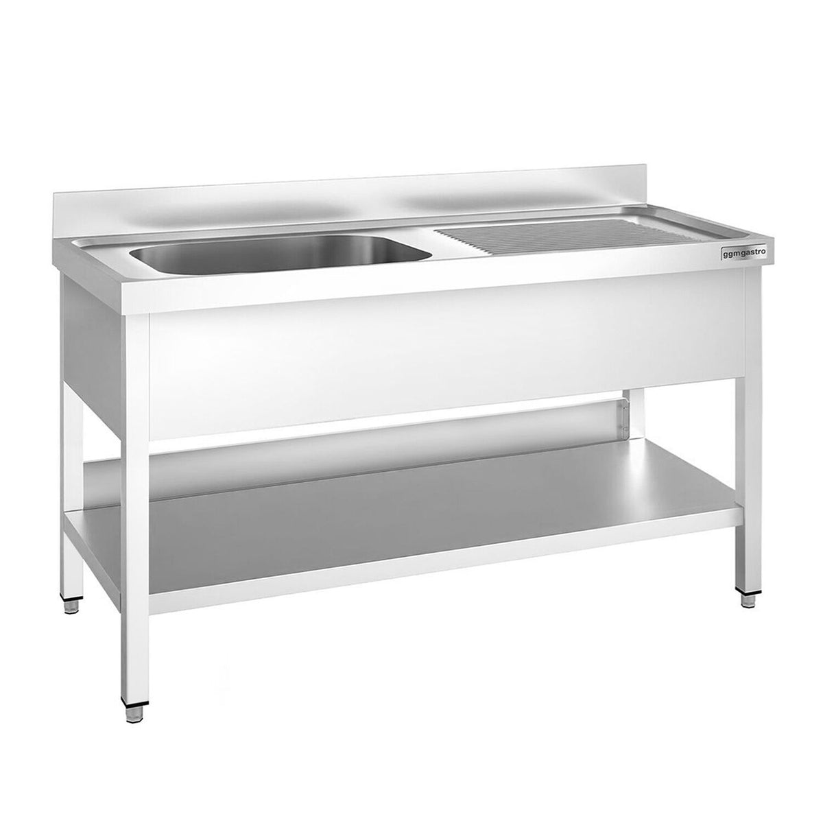 Tiskipöytä PREMIUM - 1400x700 mm - alahyllyllä - 1 allas allas vasemmalla