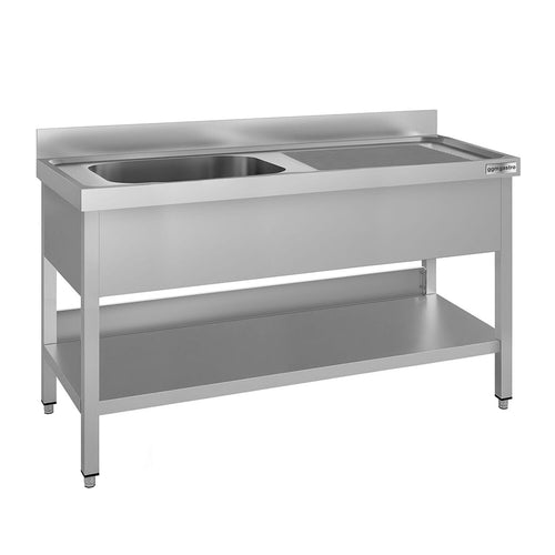Tiskipöytä ECO - 1400x700 mm - alahyllyllä - 1 allas allas vasemmalla